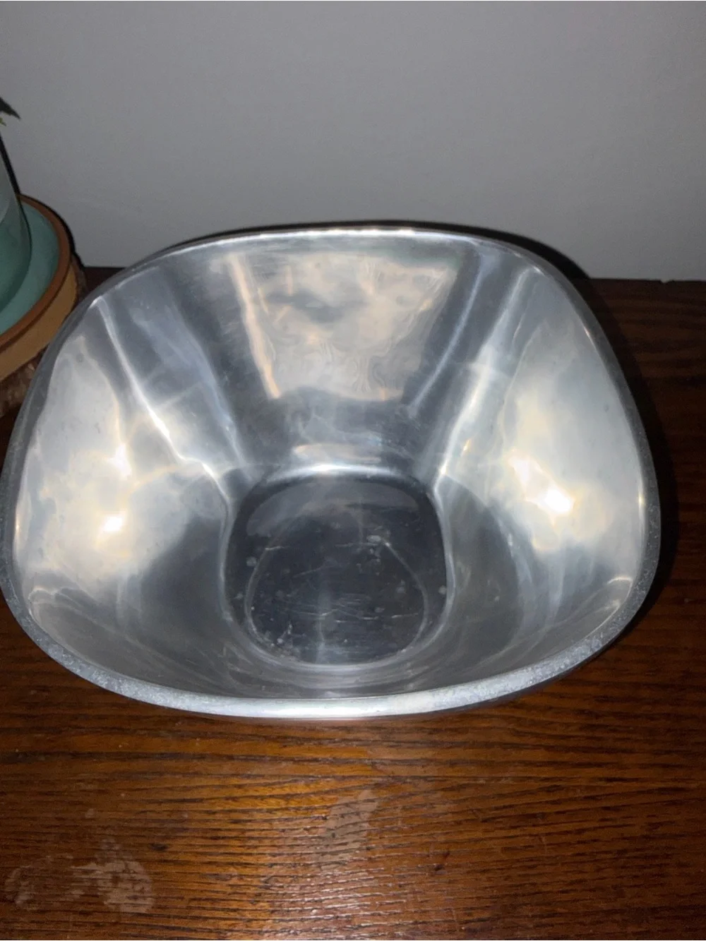 Pottery barn large metal bowl metal alloy aluminum serving center piece dish